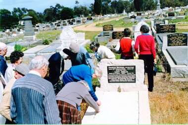 Photograph, Mr Francis Watkins & Mrs Lucy Watkins nee Unknown's grave -- Stawell Stonemason