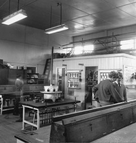 Photograph, Stawell Technical School showing the Interior of Sheet Metal & Plumbing Workshops 1967