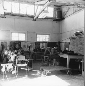 Photograph, Stawell Technical School showing the Interior Motor Mechanics Workshops 1967