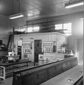 Photograph, Stawell Technical School showing the Interior of Sheet Metal & Plumbing Workshops 1967