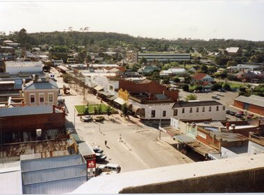 Photograph, Main Street Stawell looking East as viewed from the Town Hall Clock Tower c1991