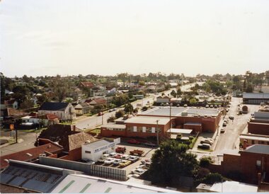 Photograph, Main Street Stawell looking North along Scanllan Street as viewed from the Town Hall Clock Tower c1991