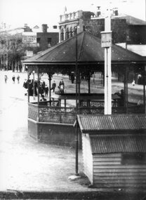 Photograph, First building used for the Weighbridge in Lower Main Street near the Rotunda