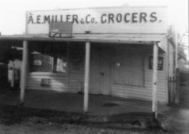 Photograph, Mr A. E. Miller, Grocer & Stawell West Post Office in Longfield Street