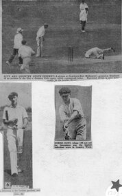 Newspaper, City and Country Colts Cricket with Mr Alf Hunt & Mr Horrie Hunt -- Newspaper Clippings