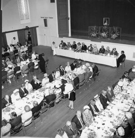 Photograph, Stawell Town Council Centenary with an Overall view of guests at official luncheon held in town hall 1970