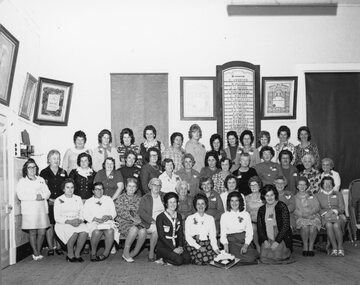 Photograph, Stawell Fire Brigade at Centenary & the Ladies Committee  1973 -- Group Portrait