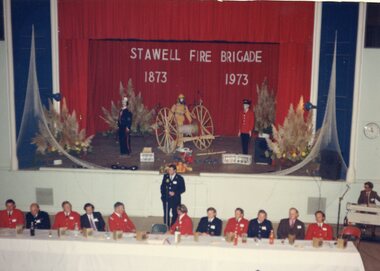 Photograph, Stawell Fire Brigade Centenary & the official dinner Town Hall Stawell 1973 -- Coloured