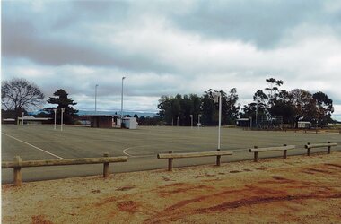 Photograph, North Park looking from Lamont Sttreet with the Netball Courts to the left