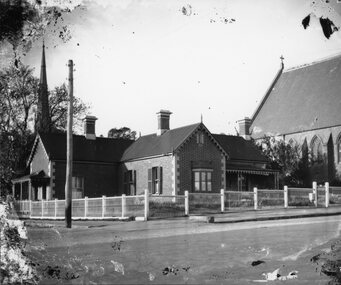 Photograph, Holy Trinity Anglican Church's Vicarage looking from Main Street Stawell