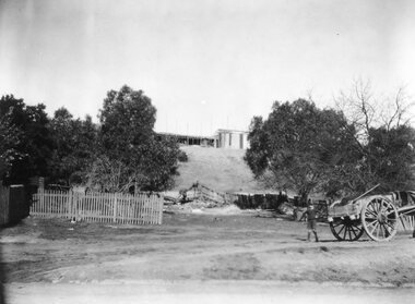 Photograph, New Hospital under construction on the St George Sand Dump looking from Sloane Street