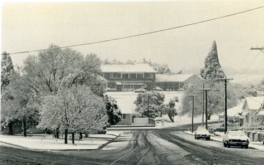 Photograph, Stawell Hospital with Snow 23rd June 1981