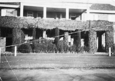 Photograph, Stawell Hospital -- Front view with Ivy 1943