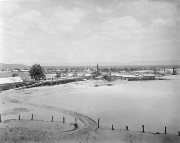Photograph, Magdala cum Moonlight Mine with tailings dam & the Grampians in the background. c1900's