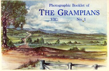 Postcard, Front Cover of Stawell Photographic Booklet & a Postcard view of Main Street Stawell -- 2 Photos -- Postcard -- Coloured