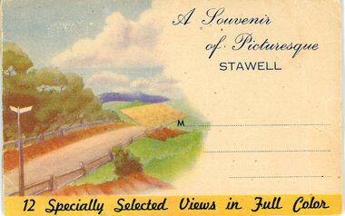Postcard, Front Cover of 12 Stawell and District Views as Souvenir Booklet & the Sister Rocks -- 2 Photos -- Postcards-- Coloured