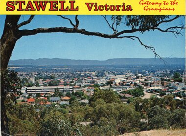 Postcard, Front Cover & the Bull and Mouth Hotel in Main Street Stawell -- 2 Photos -- Postcards -- Coloured
