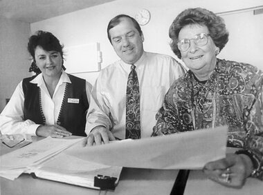 Photograph, Stawell Hospital Fundraising Team of Meg Blake, Mr Michael Delahunty & Jean Earl