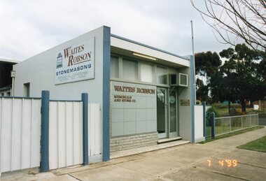 Photograph, Robson & Gray's Monumental Works in Lower Main Street Stawell 1999