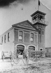 Photograph, Stawell Volunteer Fire Brigade. Stawell Fire Brigade Fire Station 1950s. Byrne Street