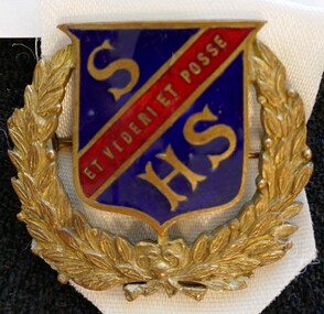 Memorabilia - Badge, Stawell High School Hat Badge with Pin, 1939