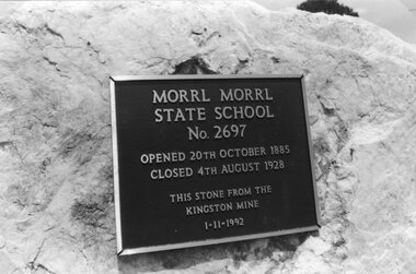 Photograph, Morrl Morrl State School Number 2697 Plaque -- Old Site