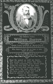 Photograph, Mr William Burrow's Memorial Card 1909