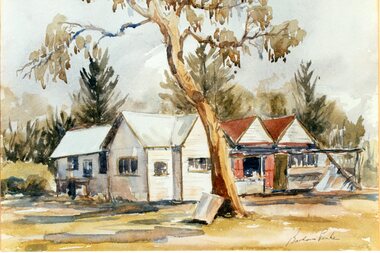 Painting, Stawell Golf Club's Club House Painting by Barbara Peak -- Coloured