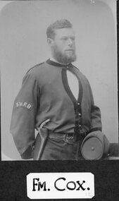Photograph, Stawell Fire Brigade's Fireman Cox 1885 -- Studio Portrait