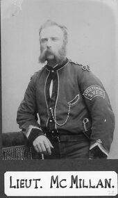 Photograph, Stawell Fire Brigade's Lieut McMillan 1885 -- Studio Portrait