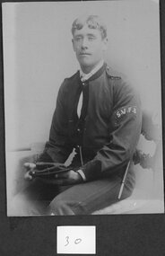 Photograph, Stawell Fire Brigade's Fireman UNKNOWN 1893 -- Studio Portrait
