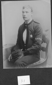 Photograph, Stawell Fire Brigade's Fireman UNKNOWN 1893 -- Studio Portrait