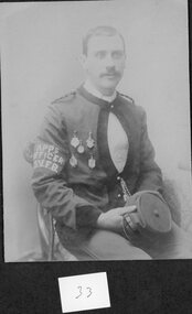 Photograph, Stawell Fire Brigade's Fireman UNKNOWN 1893 -- Studio Portrait