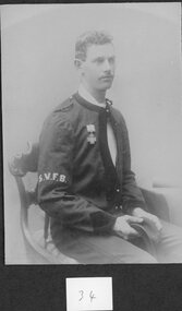 Photograph, Stawell Fire Brigade's Fireman UNKNOWN 1893 -- Studio Portrait