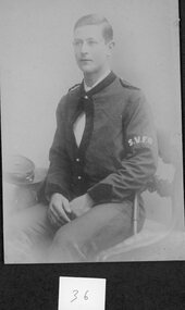 Photograph, Stawell Fire Brigade's Fireman UNKNOWN 1893 -- Studio Portrait