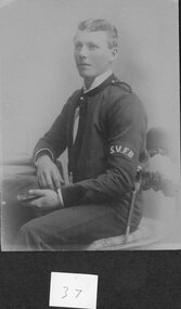 Photograph, Stawell Fire Brigade's Fireman UNKNOWN 1893 -- Studio Portrait