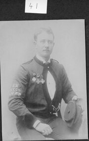 Photograph, Stawell Fire Brigade's Fireman UNKNOWN 1893 -- Studio Portrait