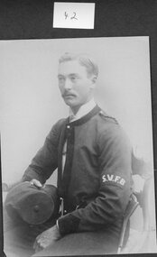 Photograph, Stawell Fire Brigade's Fireman UNKNOWN 1893 -- Studio Portrait
