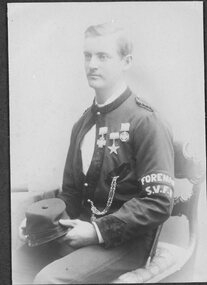 Photograph, Stawell Fire Brigade's Fireman UNKNOWN 1893 -- Studio Portrait