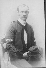 Photograph, Stawell Fire Brigade's Fireman UNKNOWN 1893 -- Studio Portrait