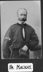 Photograph, Stawell Fire Brigade's Fireman Mackay 1885 -- Studio Portrait