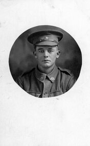 Photograph, "Glisson" Family in Great Western -- Soldier in uniform -- Studio Portrait