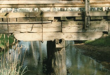 Photograph, Salt Creek Bridge's detailed Pile Head 1993 -- Coloured