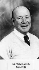 Photograph, Stawell Athletic Club President Mr Norm McIntosh 1981