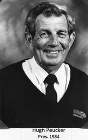 Photograph, Stawell Athletic Club President Mr Hugh Peucker 1984