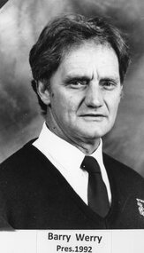 Photograph, Stawell Athletic Club President Mr Barry Werry 1992