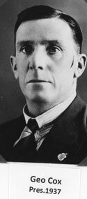 Photograph, Stawell Athletic Club President Mr Geo Cox 1937