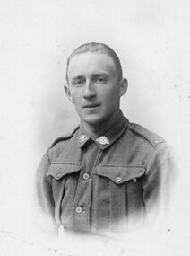 Photograph, Soldier -- Possibly Mr Reg Chapman in Uniform 1918 -- Studio Portrait