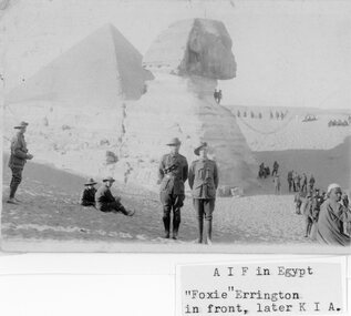 Photograph - A.I.F, Soldier "Foxie" Errington closer to the front in Cairo Egypt & was later killed in action