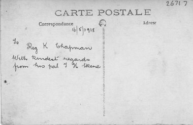 Photograph - A.I.F, Soldier Tom H Skene in Uniform 1918